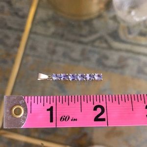 1” Tanzanite Pendant Set in Sterling Silver